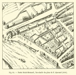 Porte Saint-Bernard ، فاكس خطة F Quesnel ، 1608 بواسطة المدرسة الفرنسية