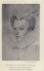 Portrait De Marguerite De Valois (litho) بواسطة المدرسة الفرنسية
