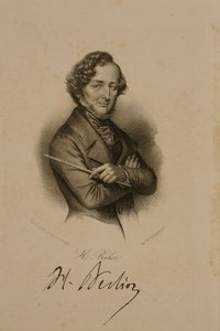 صورة وتوقيع هيكتور برليوز (1803-69)