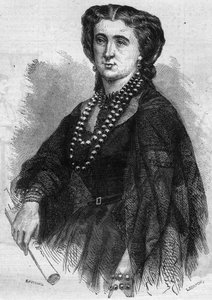 صورة آنا دي لا جرانج (لاجرانج) (1824-1909) ، مغنية فرنسية. نقش في "Le Monde Illustre" رقم 341 بتاريخ 24 أكتوبر 1863. بواسطة المدرسة الفرنسية