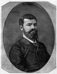 صورة هنري بول (هنري بول) نينوت (1853-1934) ، المهندس المعماري الفرنسي ، الذي بنى السوربون الجديدة في باريس. نقش في "Le Monde Illustre" بواسطة المدرسة الفرنسية