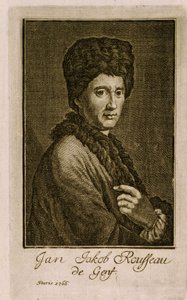 صورة جان جاك روسو (1712-1778). عمل مجهول ، نقش 1766. فن فرنسي بواسطة المدرسة الفرنسية