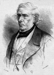 صورة لفيكتور كوزين (1792-1867) ، الفيلسوف والسياسي الفرنسي ، عضو الأكاديمية الفرنسية. نقش في "Le Monde Illustre" رقم 511 بتاريخ 26 يناير 1867. بواسطة المدرسة الفرنسية