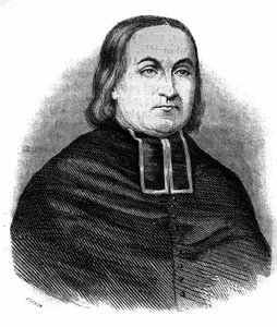 صورة لأبي ثيودور كومبالو (1798-1873) ، رجل الكنيسة الفرنسي ، مؤسس مجلس الكونغرس لـ "ديني العذراء". نقش من 1852. بواسطة المدرسة الفرنسية