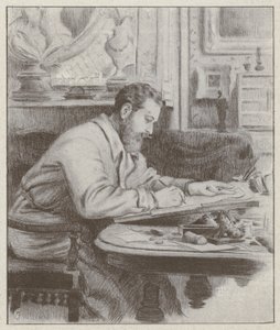 Portrait of Albert Guillaume, French painter and caricaturist (litho) بواسطة المدرسة الفرنسية