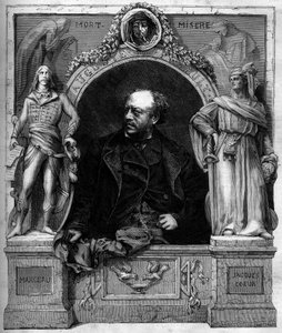 صورة لأنطوان أوجستين بريولت (1809-1879) ، نحات فرنسي. نقش في "" Le Monde Illustré "" رقم 1139 بتاريخ 25 يناير بواسطة المدرسة الفرنسية
