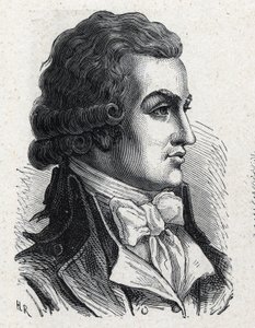 صورة لأنطوان بيير جوزيف ماري بارناف (1761-1793) سياسي فرنسي. نقش من عام 1889. مجموعة خاصة. بواسطة المدرسة الفرنسية