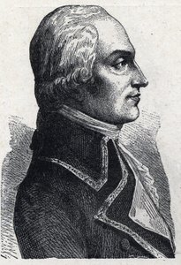 صورة أرماند لويس دي جونتو بيرون العسكرية الفرنسية (1747-1793) نقش عام 1889. مجموعة خاصة. بواسطة المدرسة الفرنسية