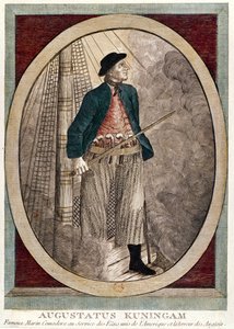 صورة لأوغاتوس كونينغام ، قرصان أمريكي نشط خلال حرب الاستقلال ، حوالي 1780 بواسطة المدرسة الفرنسية