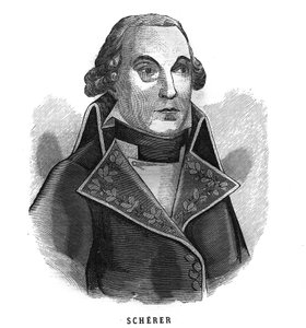 صورة بارتيليمي لويس جوزيف شيرير (1747-1804) ، وزير الحرب. نقش في "Les Illustrations De L'armee Francaise de 1789 a 1880" بواسطة المدرسة الفرنسية