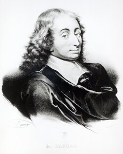 صورة بليز باسكال (1623-62) منقوشة بواسطة فرانسوا سيرافين ديلبك (1778-1825) بواسطة المدرسة الفرنسية