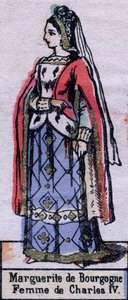 صورة بلانش من بورغندي (حوالي 1296-1326) ، زوجة تشارلز الرابع ملك فرنسا. (سلالة الكابيتية). التوضيح أواخر القرن التاسع عشر. بواسطة المدرسة الفرنسية