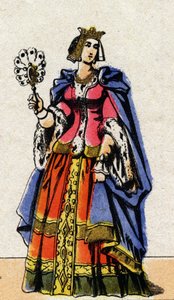 صورة لبون لوكسمبورغ (1315-1349) ، زوجة جون الثاني ملك فرنسا. بواسطة المدرسة الفرنسية