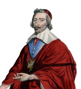 صورة الكاردينال ريشيليو (أرماند جان دو بليسيس) (1585-1642) ، ورجل دين فرنسي ونبيل ورجل دولة. بواسطة المدرسة الفرنسية