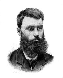 صورة شخصية تشارلز كميل بيليتان (1846-1915) ، سياسي وصحفي وكاتب فرنسي. نقش في "" Le Monde Illustré "، 2 يناير بواسطة المدرسة الفرنسية