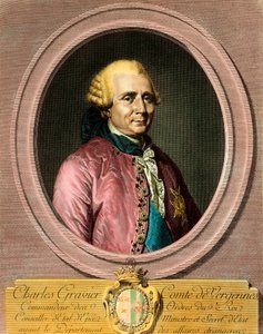 صورة تشارلز جرافير ، كونت فيرجينيس (1719 - 1787). نقش القرن الثامن عشر. مجموعة خاصة. بواسطة المدرسة الفرنسية