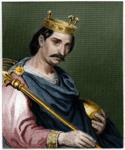صورة تشارلز الثاني الأصلع (823 - 877) ، ملك فرنسا - في "Histoire des Francais" للافالي ، نقش ، بدون تاريخ. بواسطة المدرسة الفرنسية