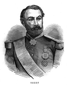 صورة لجنرال فرنسي تشارلز ماري نابليون دي بوفورت دي هوتبول (1804-1890). نقش في "Les Illustrations De L'armee Francaise de 1789 a 1880" بواسطة المدرسة الفرنسية