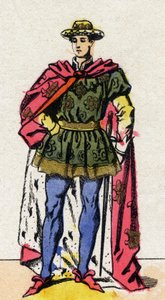 صورة لتشارلز السابع (1403-1461) ملك فرنسا. بواسطة المدرسة الفرنسية
