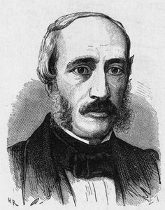 صورة إدموند بيكريل (1820 - 1891) ، عالم فيزياء فرنسي - في ألبوم "Album de la Science؛ علماء لامعون الاكتشافات الكبرى ”” “1896. بواسطة المدرسة الفرنسية