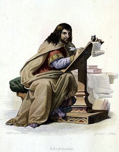 صورة لإيجينهارد (أينهارد ، أينهارت ، أينارد ، 775-840) ، كاتب عمود فرانكي - في "" Le Plutarque francais "، إد مينشيت بواسطة المدرسة الفرنسية