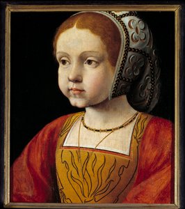 صورة لطفل إليونور من هابسبورغ ، ملكة البرتغال ثم فرنسا (1498-1558) لوحة للمدرسة الفرنسية. القرن السادس عشر الشمس. 0،3x0،23 م فرساي ، متحف القلعة بواسطة المدرسة الفرنسية