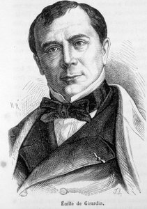 صورة لإميل دي جيراردين (1806-1881) ، دعاية وسياسي فرنسي ، مؤسس الصحافة الحديثة. بواسطة المدرسة الفرنسية