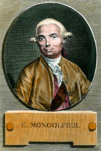 صورة لإتيان دي مونتغولفييه (1745 - 1799) ، مخترع منطاد الهواء الساخن. نقش القرن الثامن عشر. مجموعة خاصة. بواسطة المدرسة الفرنسية