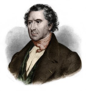 صورة لفرانسوا أراغو (1786-1853) ، عالم رياضيات ، فيزيائي ، عالم فلك وسياسي فرنسي. في "" LIBRE DES SPORERS "للويس دي كورمينين تيمون. 1842. مجموعة خاصة. بواسطة المدرسة الفرنسية
