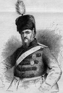 صورة لفريدريك السابع (1808-1863) ، ملك الدنمارك. نقش في "" Le Monde Illustré "" رقم 346 بتاريخ 28 نوفمبر 1863. بواسطة المدرسة الفرنسية