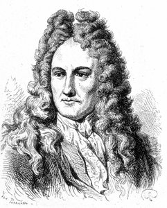 صورة لجوتفريد فيلهلم فون لايبنيز (1646 - 1716) ، الفيلسوف والباحث الألماني - في ألبوم العلوم ؛ علماء لامعون الاكتشافات العظيمة "" "1896. بواسطة المدرسة الفرنسية