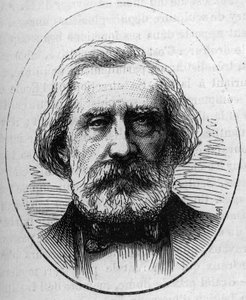 صورة للمهندس المعماري الفرنسي هنري لابروست (1801-1875). نقش في "" Le Monde Illustré "" رقم 890 بتاريخ 2 مايو 1874. بواسطة المدرسة الفرنسية
