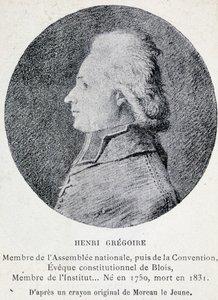 Portrait of Henri known as the Abbe Gregoire (1750-1831), French ecclesiastic and politician بواسطة المدرسة الفرنسية