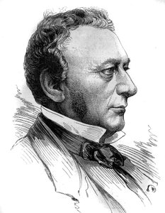 صورة لإسحاق بيريير (1800 - 1875) ، مؤسس Societe de Credit Mobilier والشركة Genale عبر المحيط الأطلسي. نقش في "" Le Monde Illustré "" رقم 1218 بتاريخ 31 يوليو 1880. بواسطة المدرسة الفرنسية