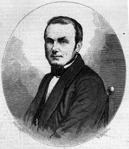 صورة إيزيدور جيفروي سانت هيلير سانت هيلير (سانت هيلير) (1805-1861) ، عالم الحيوان الفرنسي ، ابن إتيان جيفروي سانت هيلير. نقش في "" Le Monde Illustré "" رقم 241 بتاريخ 23 تشرين الثاني (نوفمبر) بواسطة المدرسة الفرنسية