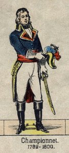 صورة لجان إتيان شامبيونيه ، الجنرال فرانسيس (1762-1800). صورة إبينال من نهاية القرن التاسع عشر. بواسطة المدرسة الفرنسية