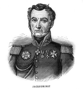 صورة جان فرانسوا جاكمينو ، Viscount of Ham (1787-1865) ، جنرال وسياسي فرنسي. نقش في "Les Illustrations De L'armee Francaise de 1789 a 1880" بواسطة المدرسة الفرنسية