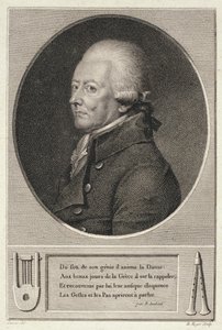 صورة لجان جورج نوفر (1727-1810) منقوشة ب. روجر بواسطة المدرسة الفرنسية