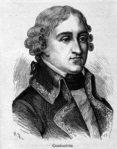 صورة جان جاك ريجيس دي كامباسيريس ، دوق بارما ، رجل قانون وسياسي فرنسي (1753-1824) - نقش - في "L'Histoire de France" "لهنري مارتن بواسطة المدرسة الفرنسية