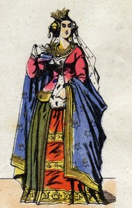 صورة لجوان بورغندي (1291-1330) ، زوجة فيليب الخامس ملك فرنسا. (سلالة الكابيتية). بواسطة المدرسة الفرنسية