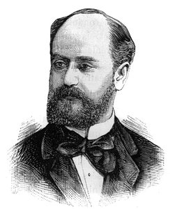 صورة لجول ديفيل (1845-1919) ، سياسي فرنسي. نقش في "" Le Monde Illustré "" ، 16 يناير بواسطة المدرسة الفرنسية