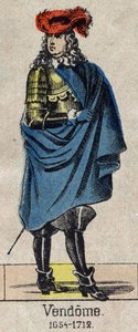 صورة لويس جوزيف (لويس جوزيف) دي بوربون (1645-1712) المعروفة باسم غراند فاندوم ، دوق بنتيفري وميركوير ، ثم دوق فاندوم وزوج من فرنسا. صورة إبينال من نهاية القرن التاسع عشر. بواسطة المدرسة الفرنسية