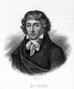 صورة لويس أنطوان ليون سانت - فقط (1767 - 1794) - في "" ثورة مشتركة "بقلم تيير. القرن ال 19 بواسطة المدرسة الفرنسية