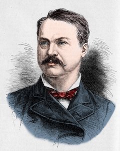 صورة لويس أونوريه (لويس هونور) فريشيت (1839-1908) ، شاعر وكاتب مسرحي كندي. نقش تشارلز جورج في "" Le Monde Illustré "رقم 1328 بتاريخ 9 سبتمبر 1882. بواسطة المدرسة الفرنسية