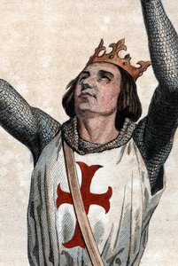 صورة لويس التاسع ملك فرنسا (سانت لويس) (1214-1270) ، ملك فرنسا. بواسطة المدرسة الفرنسية