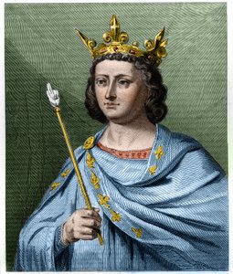 صورة لويس العاشر لو هوتين (1289 - 1316) ، ملك فرنسا - في "Histoire des Francais" للافالي ، نقش ، بدون تاريخ. بواسطة المدرسة الفرنسية