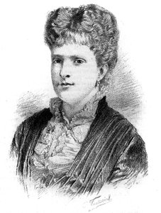 صورة لماريا بيا ، ملكة البرتغال (1847-1911). نقش في "" Le Monde Illustré "، ٢٢ مايو ١٨٨٦. بواسطة المدرسة الفرنسية