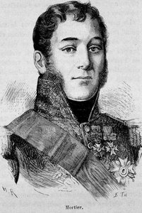 صورة لمورتير ، دوق تريفيزو (1768 - 1835) ، مارشال فرنسا ، قُتل أثناء هجوم فيشي - في "تاريخ فرنسا" بواسطة هنري مارتن بواسطة المدرسة الفرنسية