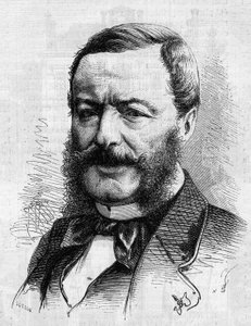 صورة شخصية لنيستور روكبلان (1804-1870) ، كاتب وصحفي ومدير المسارح الفرنسية. نقش في "" Le Monde Illustré "" رقم 681 بتاريخ 30 أبريل بواسطة المدرسة الفرنسية
