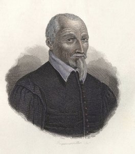 Portrait of Olivier de Serres (1539-1619), french agronomist. in “” Portraits des Hommes Useful” بواسطة المدرسة الفرنسية